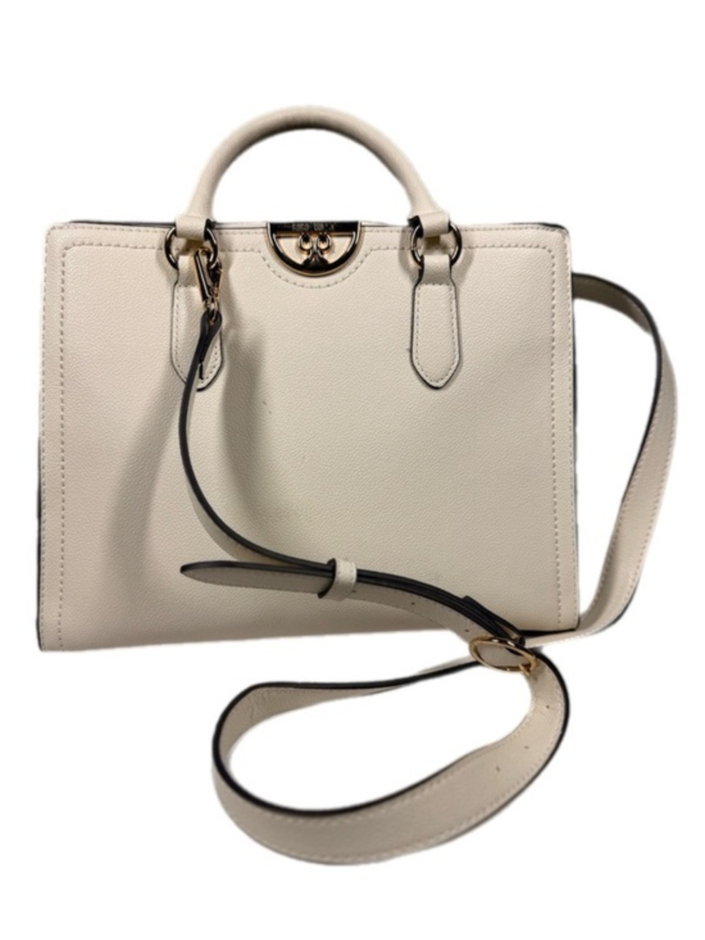 Nine West | Philippa Mini Satchel Handbag Ivory & Gold crossbody bag